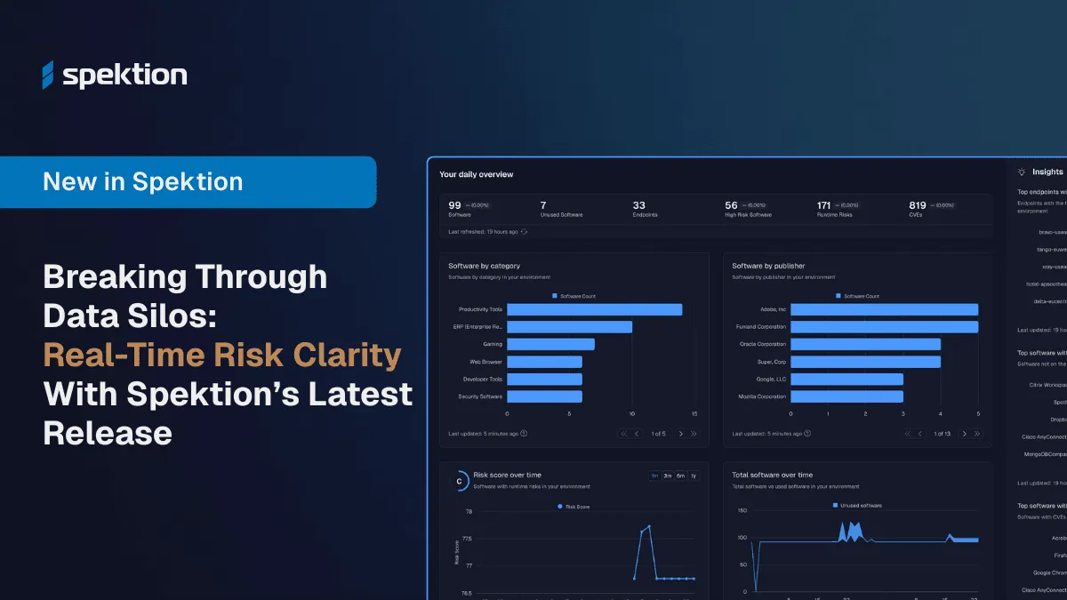 Breaking Through Data Silos: Real-Time Risk Clarity with Spektion’s Latest Release